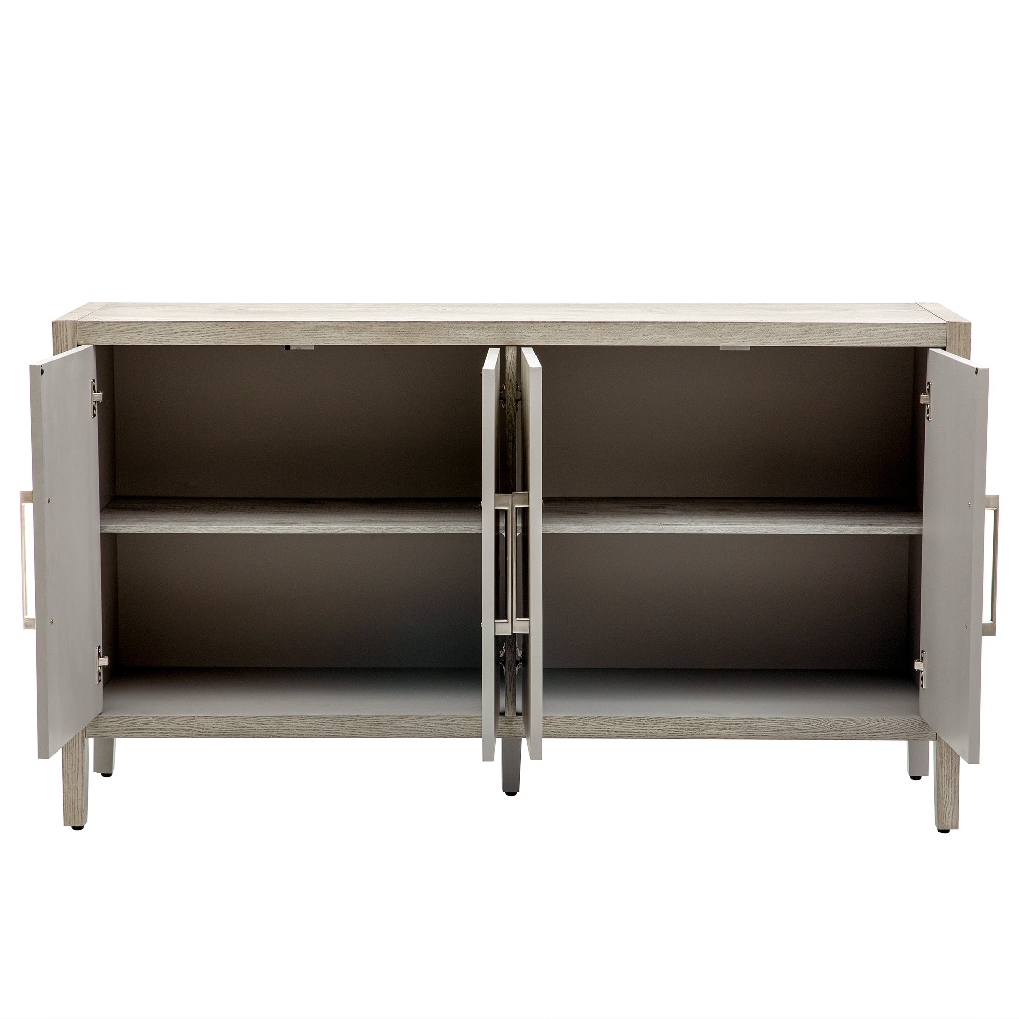U STYLE Storage Cabinet Sideboard Wooden Cabinet with gray-mdf