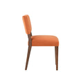 Bryson Burnt Orange Velvet Dining Chair Set Of 2 Orange Foam Solid Wood