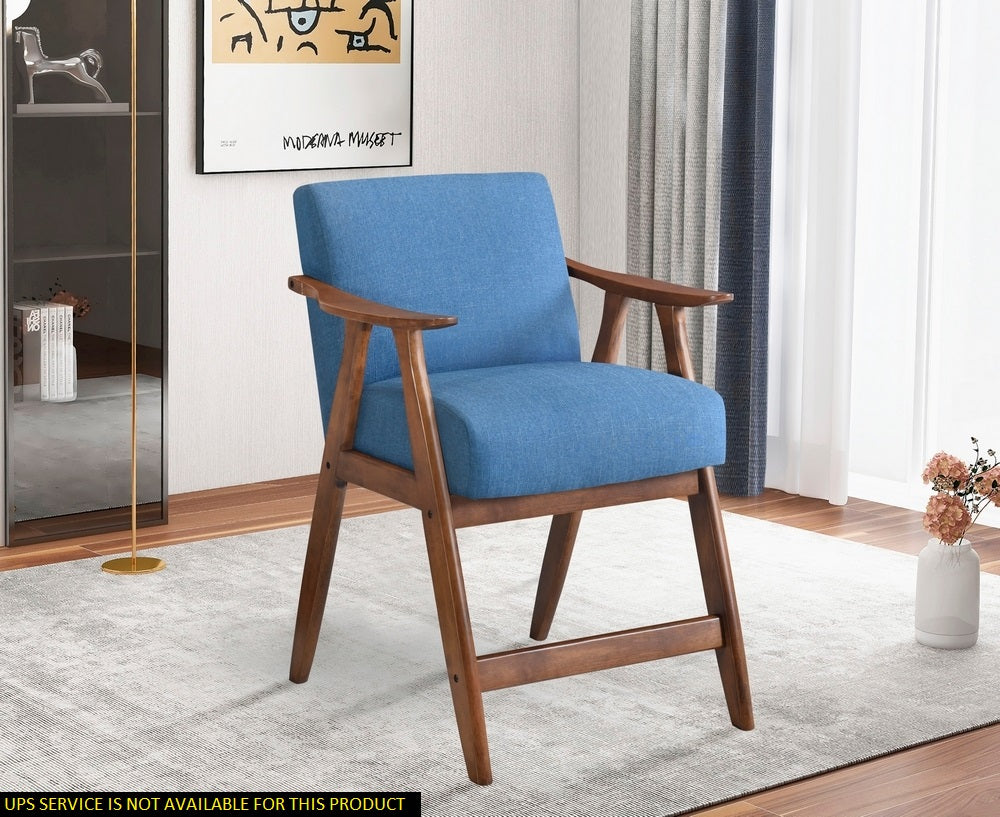 Contemporary Design 1Pc Counter Height Chair Stylish Durable Wooden Blue Fabric Upholstery Cushioned Seat Backrest Home Furniture Blue Dining Room Contemporary Wood