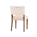 Bryson Sea Oat Velvet Dining Chair Set Of 2 Beige Foam Solid Wood