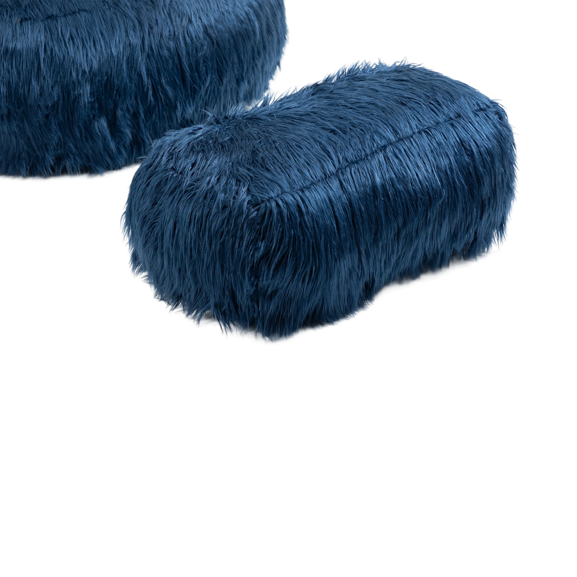 Coolmore Bean Bag Chair, Floor Sofa With Handle,Accent Sofa Chair With Ottoman For Gaming Reading Relaxing Navy Navy Foam Plush