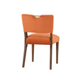 Bryson Burnt Orange Velvet Dining Chair Set Of 2 Orange Foam Solid Wood