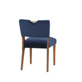 Bryson Navy Blue Velvet Dining Chair Set Of 2 Navy Blue Foam Solid Wood