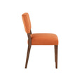 Bryson Burnt Orange Velvet Dining Chair Set Of 2 Orange Foam Solid Wood