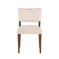 Bryson Sea Oat Velvet Dining Chair Set Of 2 Beige Foam Solid Wood