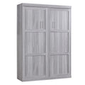 Full Size Murphy Bed, Can Be Folded Into A Cabinet, Gray Box Spring Not Required Full Grey Murphy Solid Wood Mdf