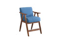 Contemporary Design 1Pc Counter Height Chair Stylish Durable Wooden Blue Fabric Upholstery Cushioned Seat Backrest Home Furniture Blue Dining Room Contemporary Wood