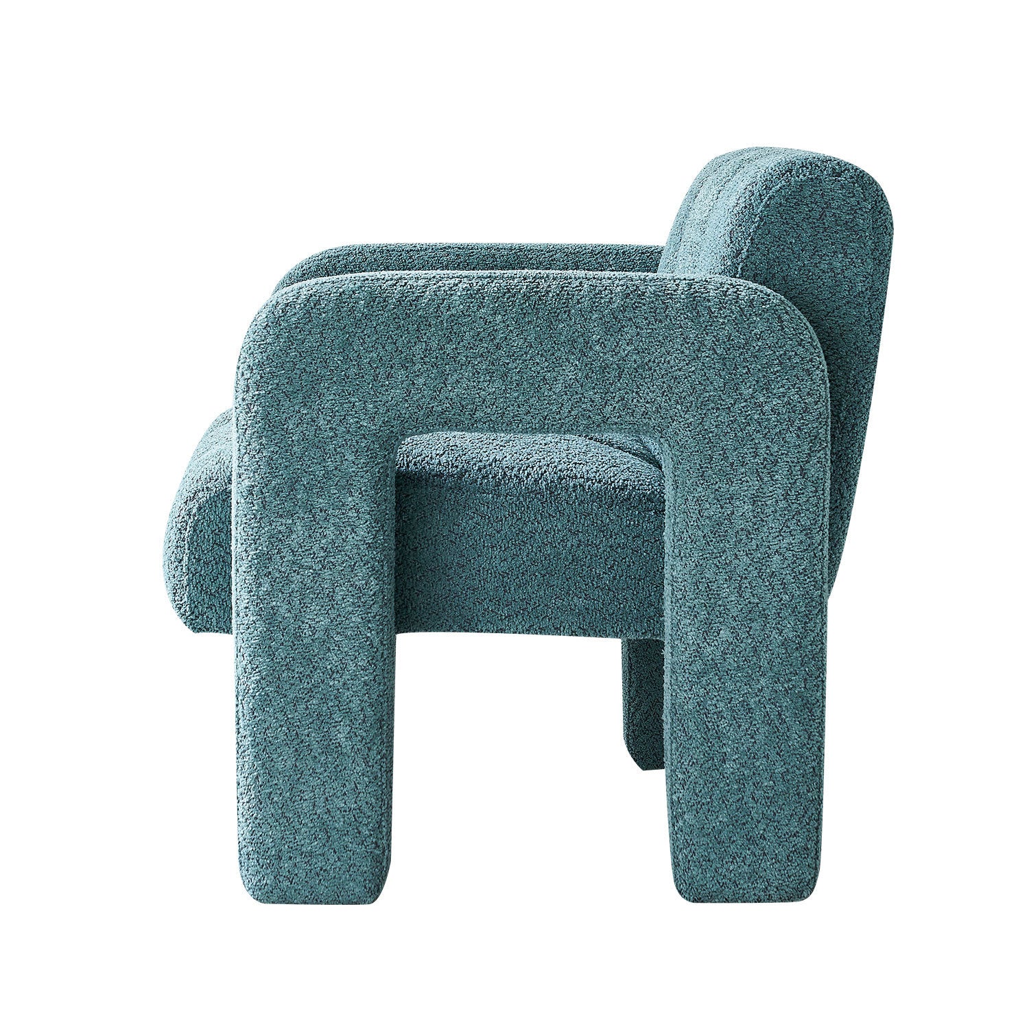 31.10" Wide Boucle Upholstered Accent Chair green-primary living space-modern-fiber foam and