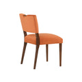 Bryson Burnt Orange Velvet Dining Chair Set Of 2 Orange Foam Solid Wood