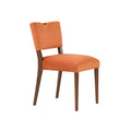 Bryson Burnt Orange Velvet Dining Chair Set Of 2 Orange Foam Solid Wood