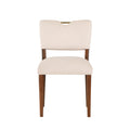 Bryson Sea Oat Velvet Dining Chair Set Of 2 Beige Foam Solid Wood