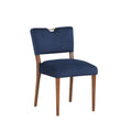 Bryson Navy Blue Velvet Dining Chair Set Of 2 Navy Blue Foam Solid Wood