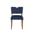 Bryson Navy Blue Velvet Dining Chair Set Of 2 Navy Blue Foam Solid Wood