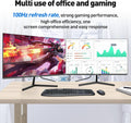 Sansui Monitor 24 Inch Fhd Pc Monitor With Usb Type C, Built In Speakers Earphone, Ultra Slim Ergonomic Tilt Eye Care 75Hz With Hdmi Vga For Home Office Es 24F1 Type C Cable & Hdmi Cable Included Black Pvc