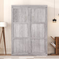 Full Size Murphy Bed, Can Be Folded Into A Cabinet, Gray Box Spring Not Required Full Grey Murphy Solid Wood Mdf