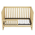 Convertible Crib Full Size Bed With Changing Table, Natural Natural Solid Wood