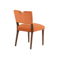 Bryson Burnt Orange Velvet Dining Chair Set Of 2 Orange Foam Solid Wood