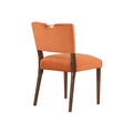 Bryson Burnt Orange Velvet Dining Chair Set Of 2 Orange Foam Solid Wood