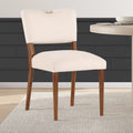 Bryson Sea Oat Velvet Dining Chair Set Of 2 Beige Foam Solid Wood