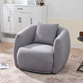 Upholstered Chair,Modern Arm Chair For Living Room And Bedroom,With 1 Pillow Grey Polyester