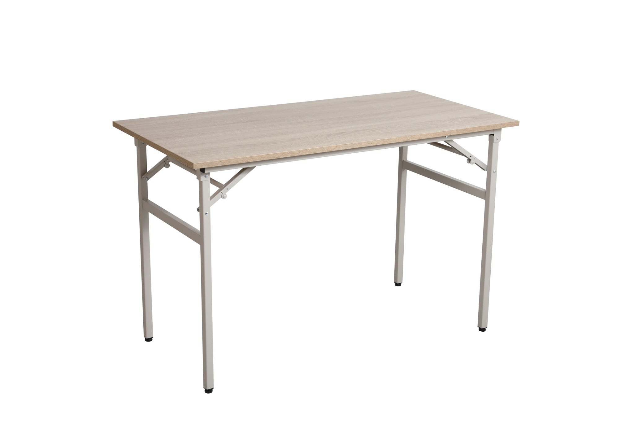 Folding table desk 31.5x15.7 inches computer beige-mdf+steel