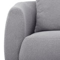 Upholstered Chair,Modern Arm Chair For Living Room And Bedroom,With 1 Pillow Grey Polyester
