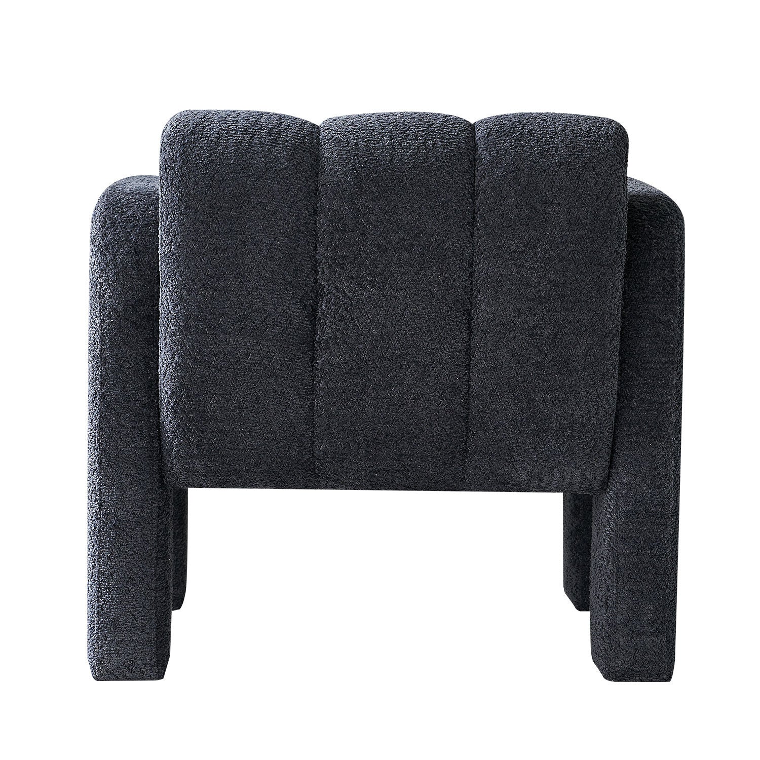 31.10" Wide Boucle Upholstered Accent Chair Dark Grey Primary Living Space Modern Fiber Foam And Polyester Fiber Pad Boucle