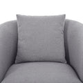 Upholstered Chair,Modern Arm Chair For Living Room And Bedroom,With 1 Pillow Grey Polyester