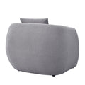 Upholstered Chair,Modern Arm Chair For Living Room And Bedroom,With 1 Pillow Grey Polyester