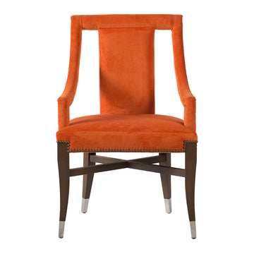 Modern Accent Chair Dining Chairs, Accent Chair For Living Room Dining Room Kitchen, 23" X 24" X 36" Orange Orange Wood