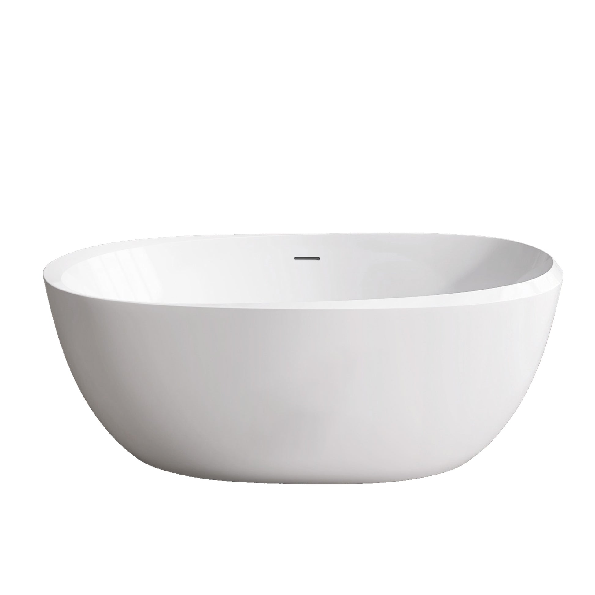 59" Acrylic Freestanding Bathtub Gloss White Modern Stand Alone Soaking Tub Adjustable With Integrated Slotted Overflow And Chrome Pop Up Drain Anti Clogging Easy To Install Gloss White Oval Bathroom Freestanding Tubs Polished 59 61 In Modern Soaking