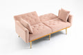 Coolmore Velvet Sofaaccent Sofa .Seat Sofa With Metal Feet Pink Polyester