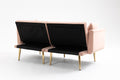 Coolmore Velvet Sofaaccent Sofa .Seat Sofa With Metal Feet Pink Polyester