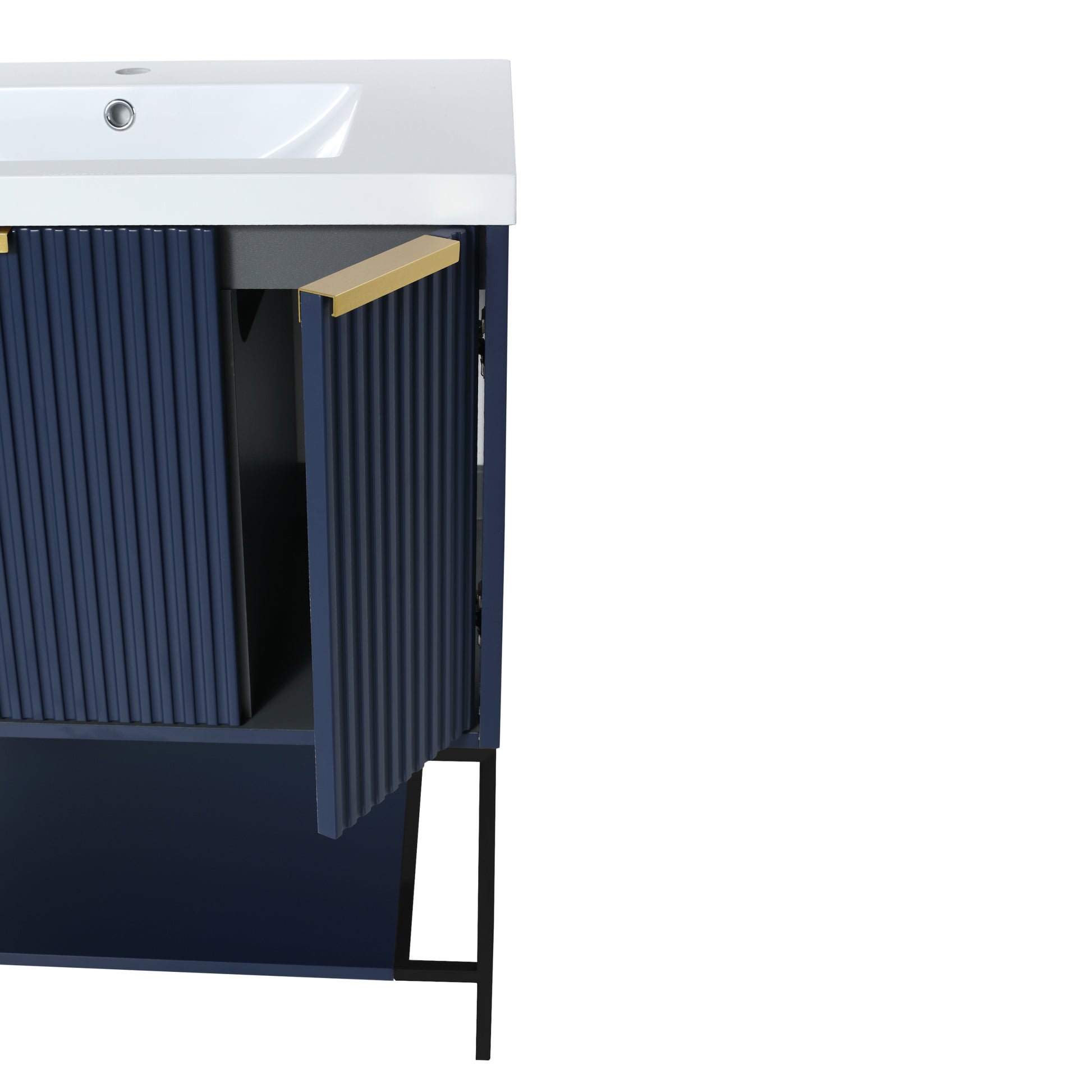 30 Inch Freestanding Bathroom Vanity With Resin 1-navy blue-1-1-soft close