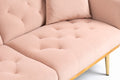 Coolmore Velvet Sofaaccent Sofa .Seat Sofa With Metal Feet Pink Polyester