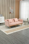 Coolmore Velvet Sofaaccent Sofa .Seat Sofa With Metal Feet Pink Polyester