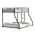 Same As Original B083124171 Adam Twin Over Full Metal Bunk, Black Full Box Spring Not Required Black Metal Bedroom Bunk Metal Metal