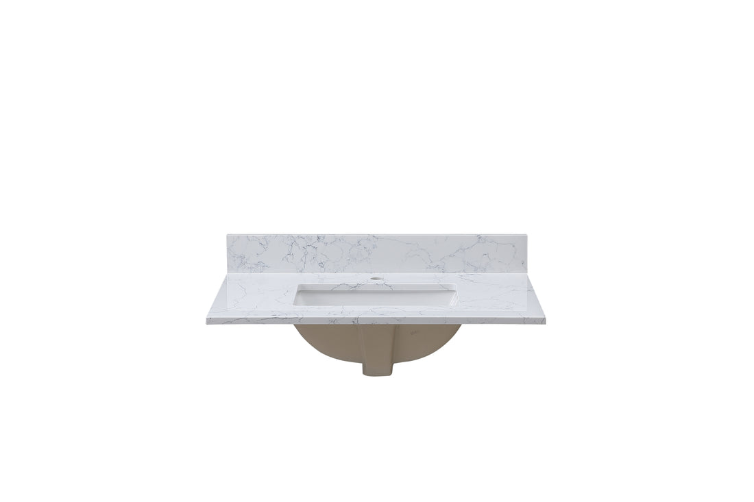 Montary 31"x 22" bathroom stone vanity top Carrara white-stone