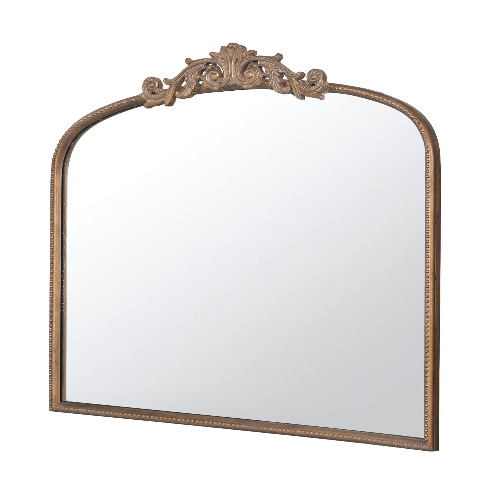 40" X 31" Classic Design Gold Arch Mirror And Baroque Inspired Frame For Living Room Bathrrom Enterway Console Gold Glass