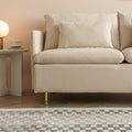 Modern Upholstered Loveseat Sofa,Beige Cotton Linen 63.8'' Beige Foam Cotton Linen 2 Seat