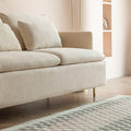 Modern Upholstered Loveseat Sofa,Beige Cotton Linen 63.8'' Beige Foam Cotton Linen 2 Seat