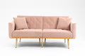 Coolmore Velvet Sofaaccent Sofa .Seat Sofa With Metal Feet Pink Polyester