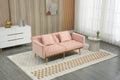 Coolmore Velvet Sofaaccent Sofa .Seat Sofa With Metal Feet Pink Polyester