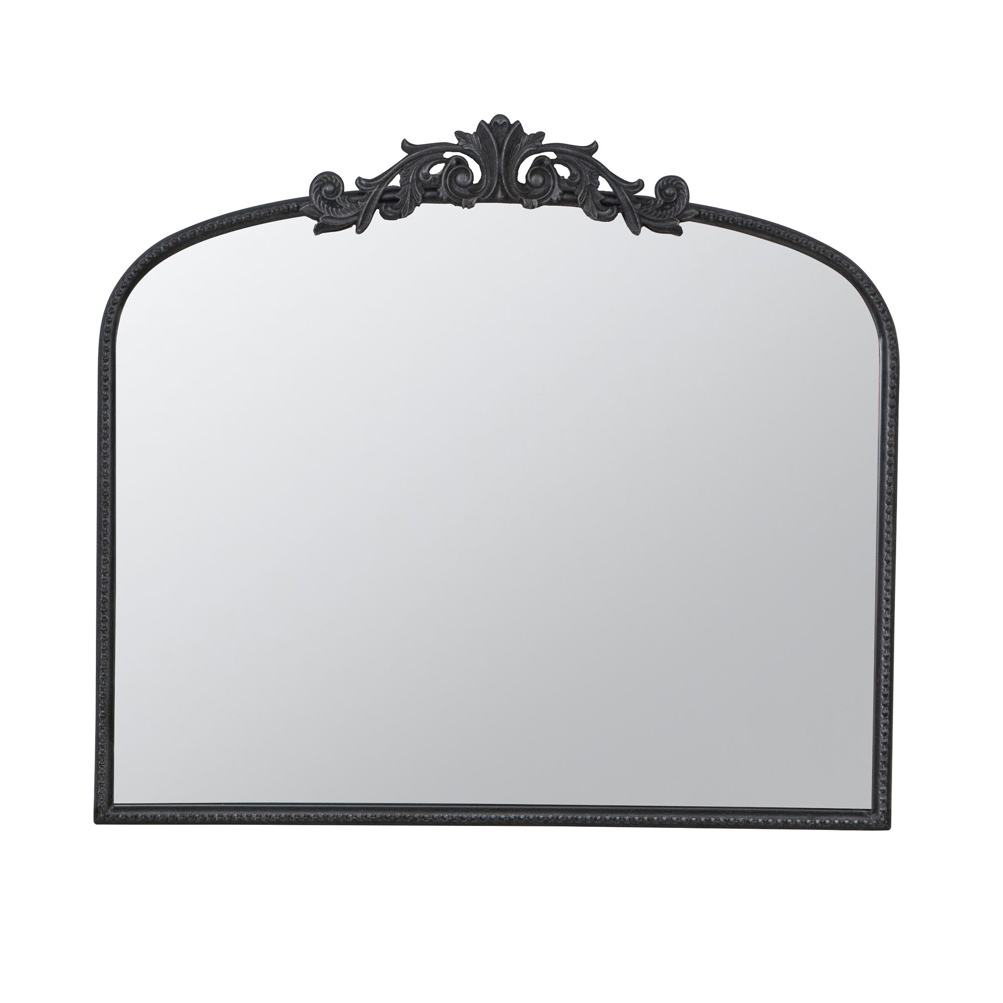 40" x 31" Classic Design Large Arch Mirror and Baroque black-glass