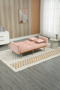 Coolmore Velvet Sofaaccent Sofa .Seat Sofa With Metal Feet Pink Polyester