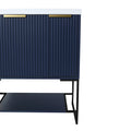 30 Inch Freestanding Bathroom Vanity With Resin 1-navy blue-1-1-soft close