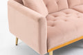 Coolmore Velvet Sofaaccent Sofa .Seat Sofa With Metal Feet Pink Polyester