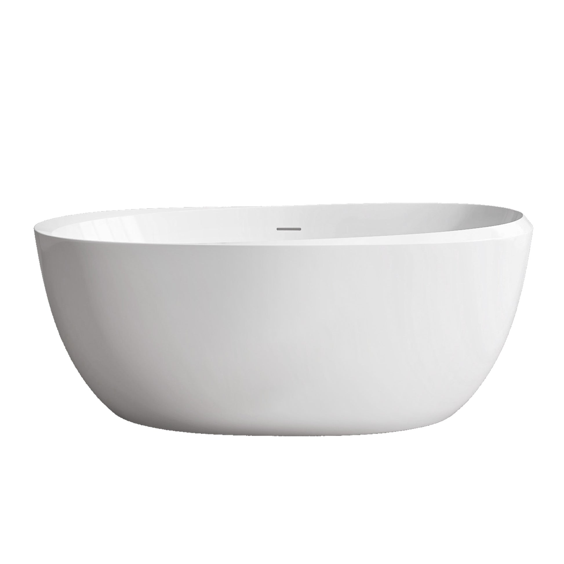 59" Acrylic Freestanding Bathtub Gloss White Modern Stand Alone Soaking Tub Adjustable With Integrated Slotted Overflow And Chrome Pop Up Drain Anti Clogging Easy To Install Gloss White Oval Bathroom Freestanding Tubs Polished 59 61 In Modern Soaking