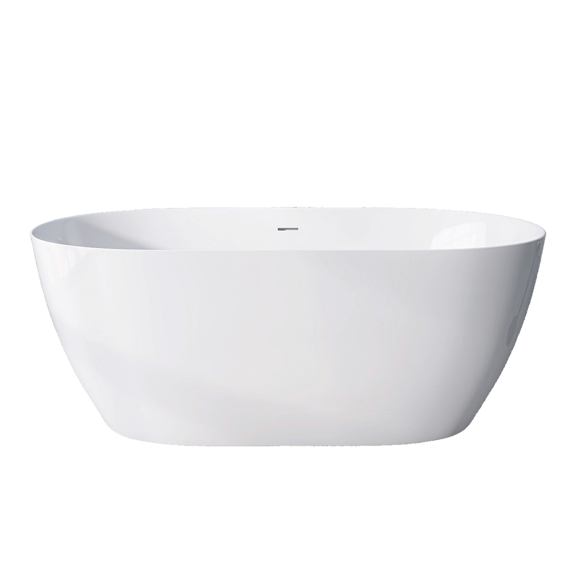 51" Acrylic Free Standing Tub Classic Oval Shape Soaking Tub Adjustable Freestanding Bathtub With Integrated Slotted Overflow And Chrome Pop Up Drain Anti Clogging Gloss White Gloss White Oval Bathroom Freestanding Tubs Polished Less Than 59 In Modern