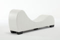 Factory Direct Yoga Chaise Lounge Collection For Stretching & Relaxation Modern Faux Leather Curved Sofa, Modern Faux Leather Curved Sofa, Living Room Bedroom Accent White Primary Living Space American Design,Luxury Plywood Pvc